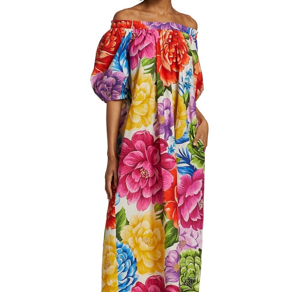 Farm Rio Rainbow Chita Floral Cotton Maxi Dress